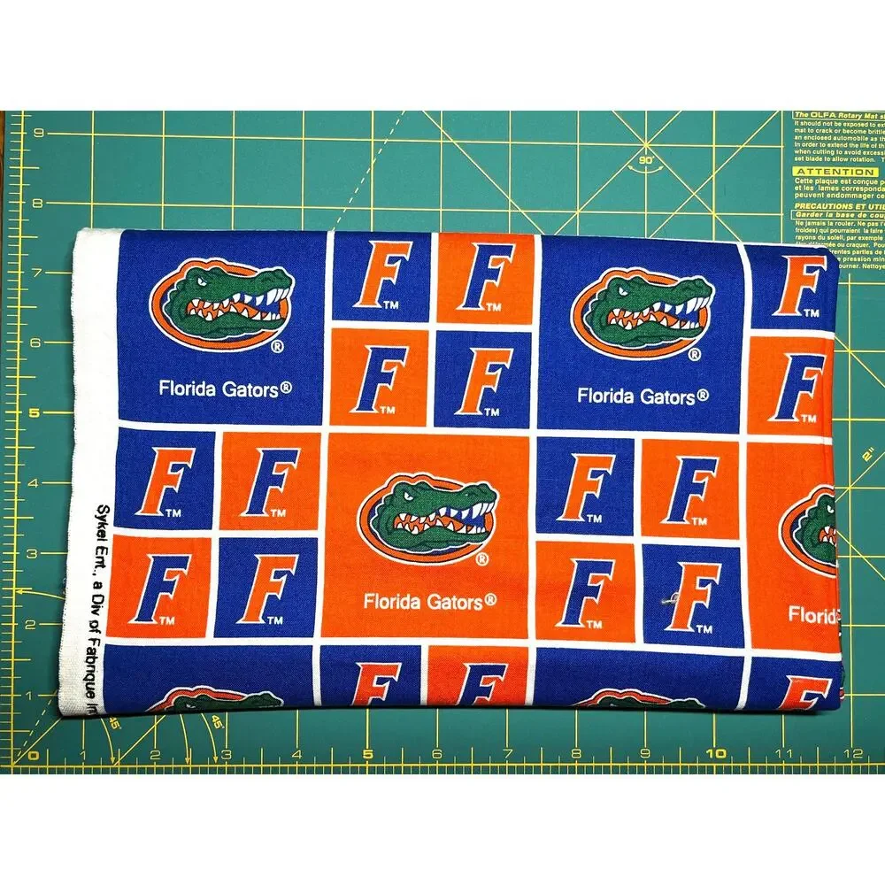 University of Florida Block Cotton Fabric 2/3 yard | Sykel Ent. | Pattern #FL020